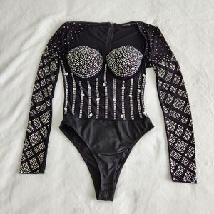 Rhinestone Princess bodysuit. Size M color black, used only 1 time.
